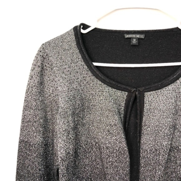 Lafayette 148 New York Metallic Ombre Cardigan - Picture 3 of 8
